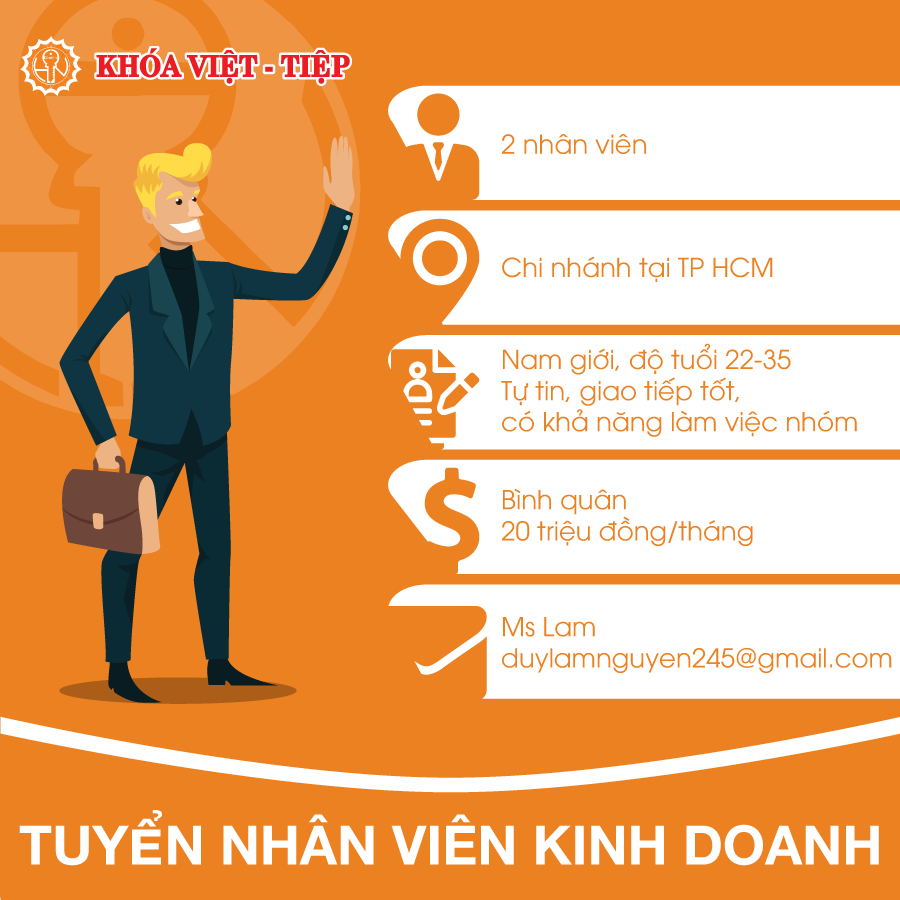 Tuyển dụng: Nhân viên kinh doanh tại Chi nhánh TP Hồ Chí Minh